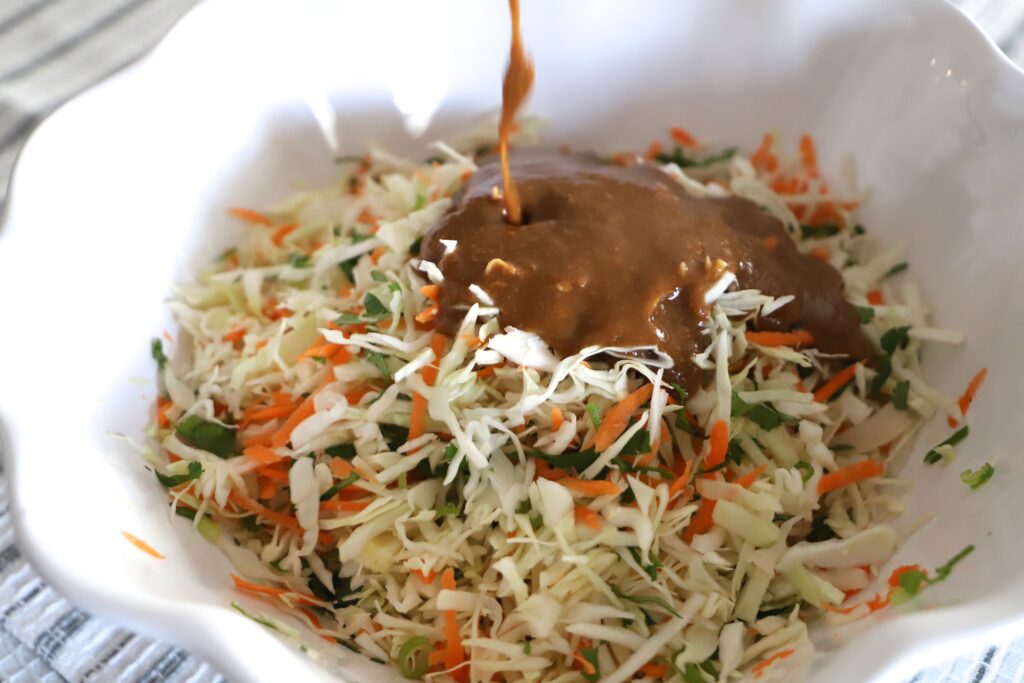 Cabbage Salad with Peanut Dressing