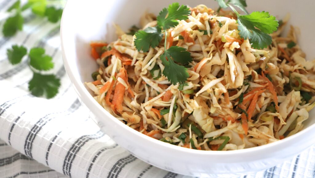 Cabbage Salad with Peanut Dressing