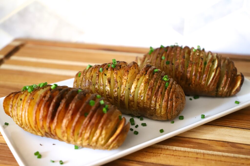 Air Fryer Hasselback Potatoes