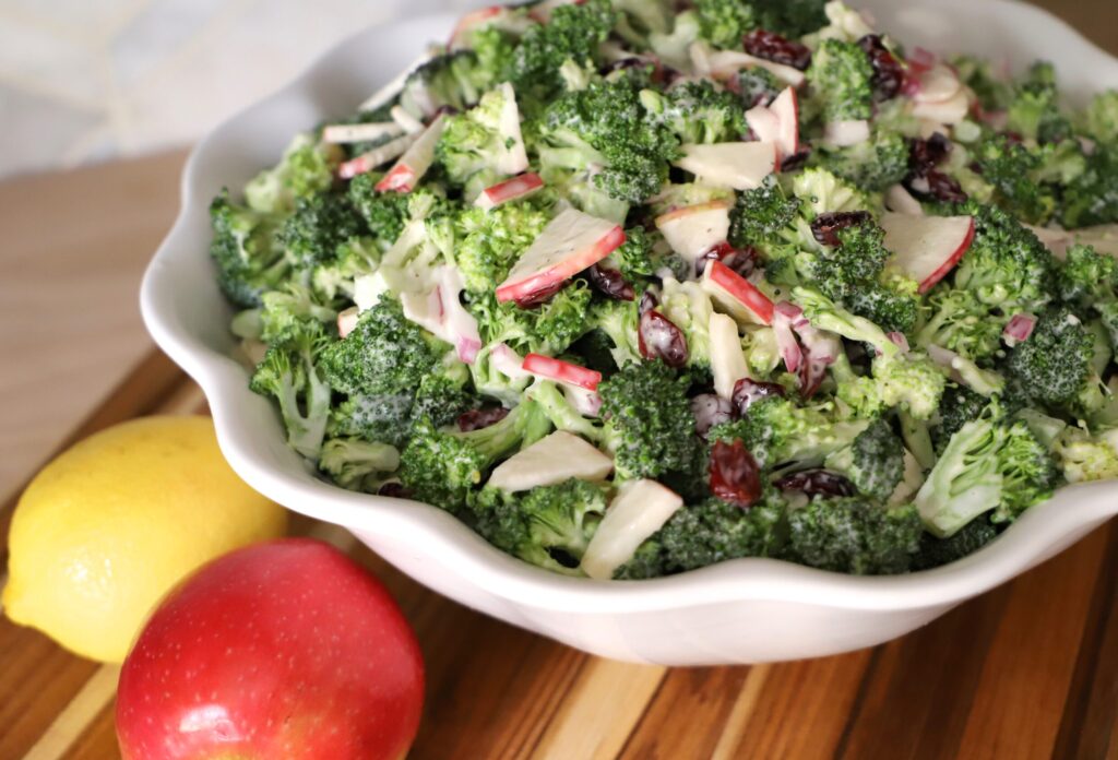 Broccoli Salad with Apples and Cranberries