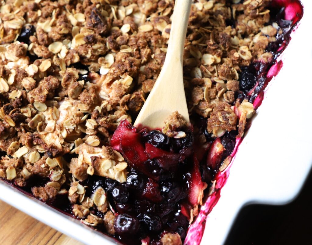 Blueberry and Apple Crumble