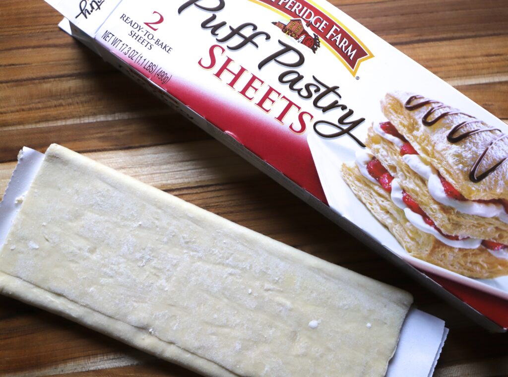 Frozen puff pastry sheet
