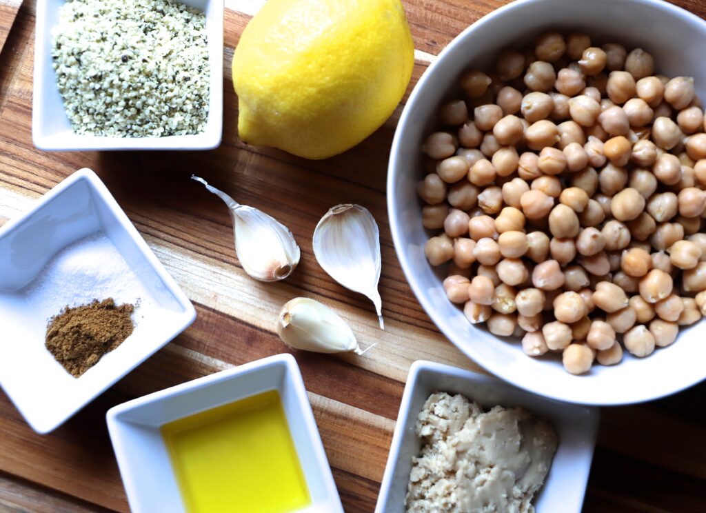 Ingredients for This High Protein Hummus Recipe