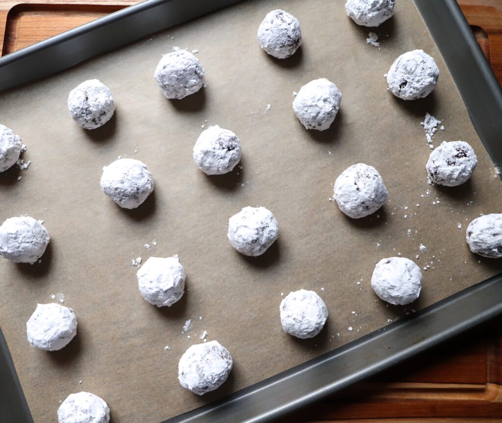 Place cookies on a baking sheet lined with parchment paper.