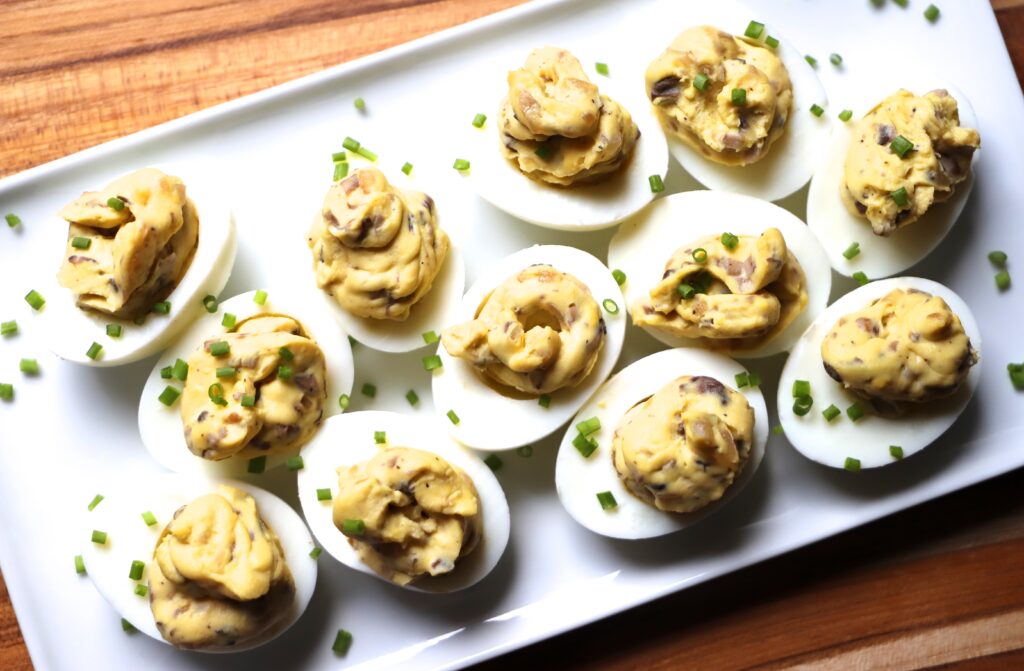 Deviled Eggs with Mushrooms
