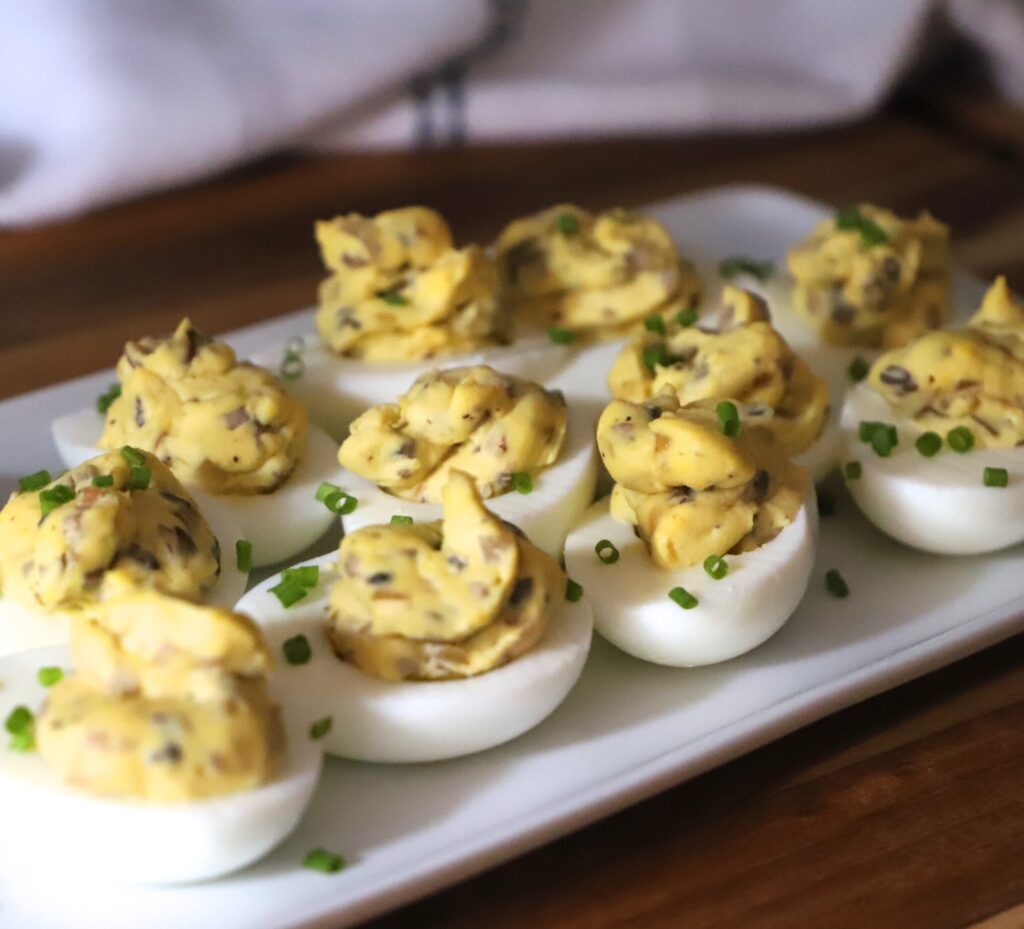 Deviled Eggs with Mushrooms