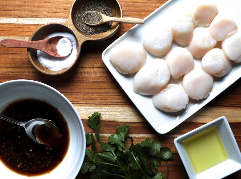 Ingredients for Pan Seared Asian Scallops