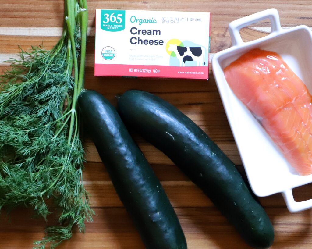 Salmon Cucumber Rolls Ingredients