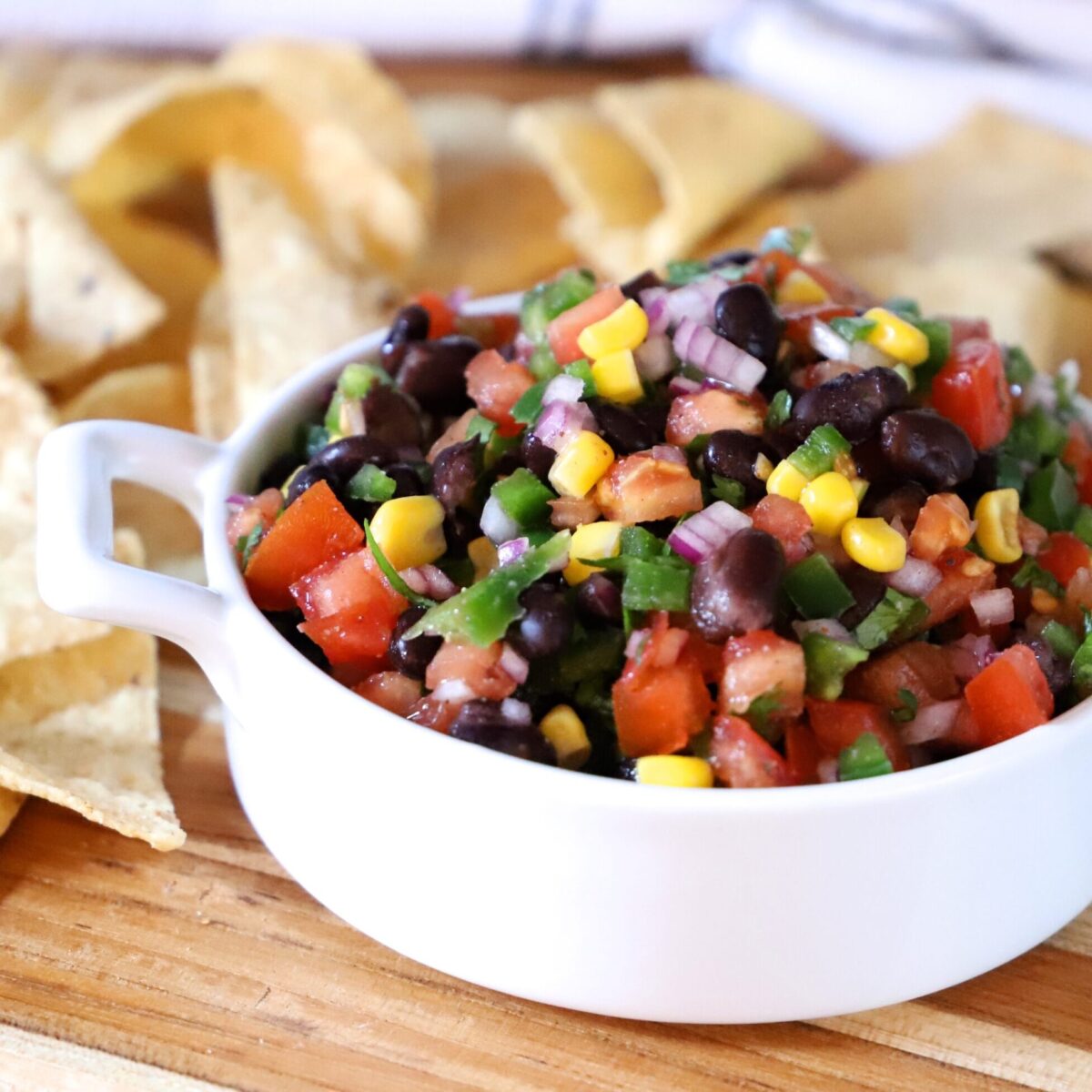 Black Bean and Corn Salsa in a bowl