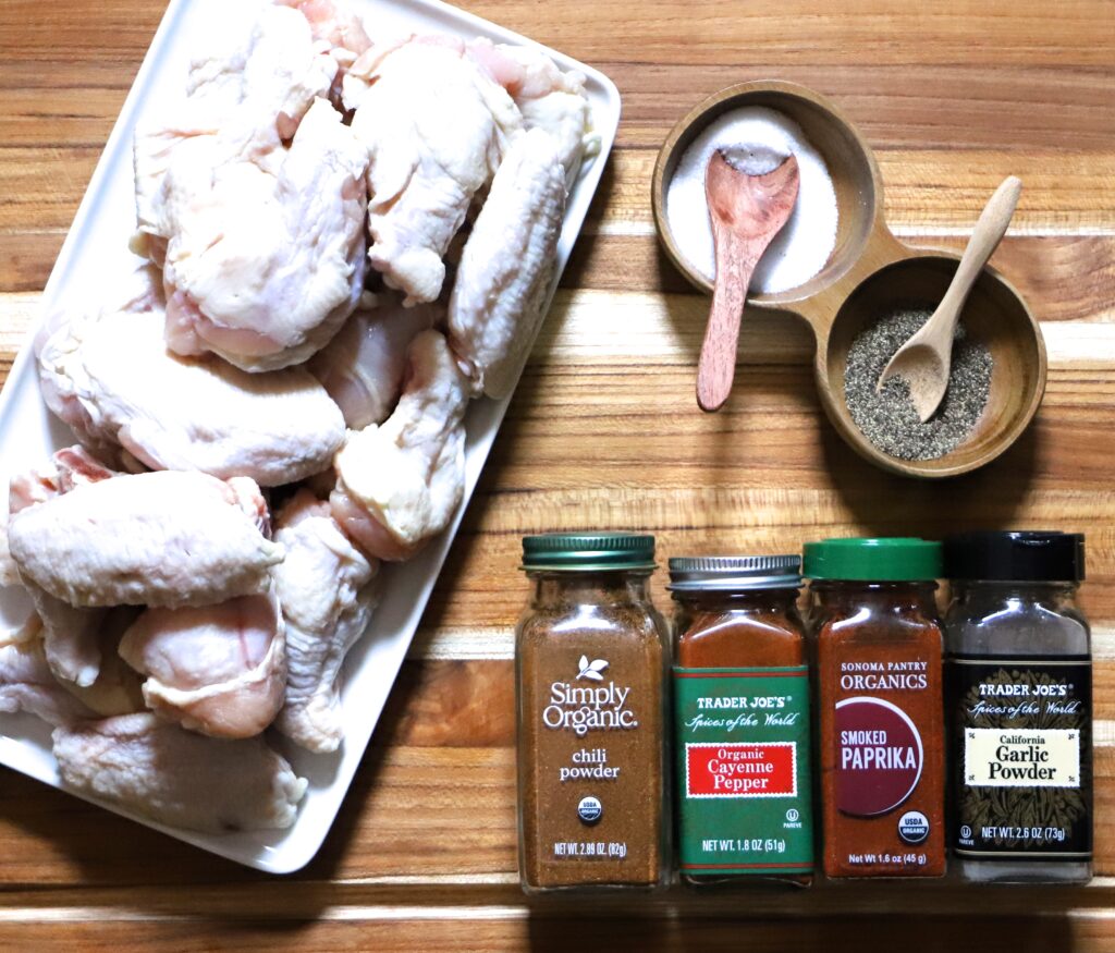 Dry Rubbed Baked Chicken Wings Ingredients