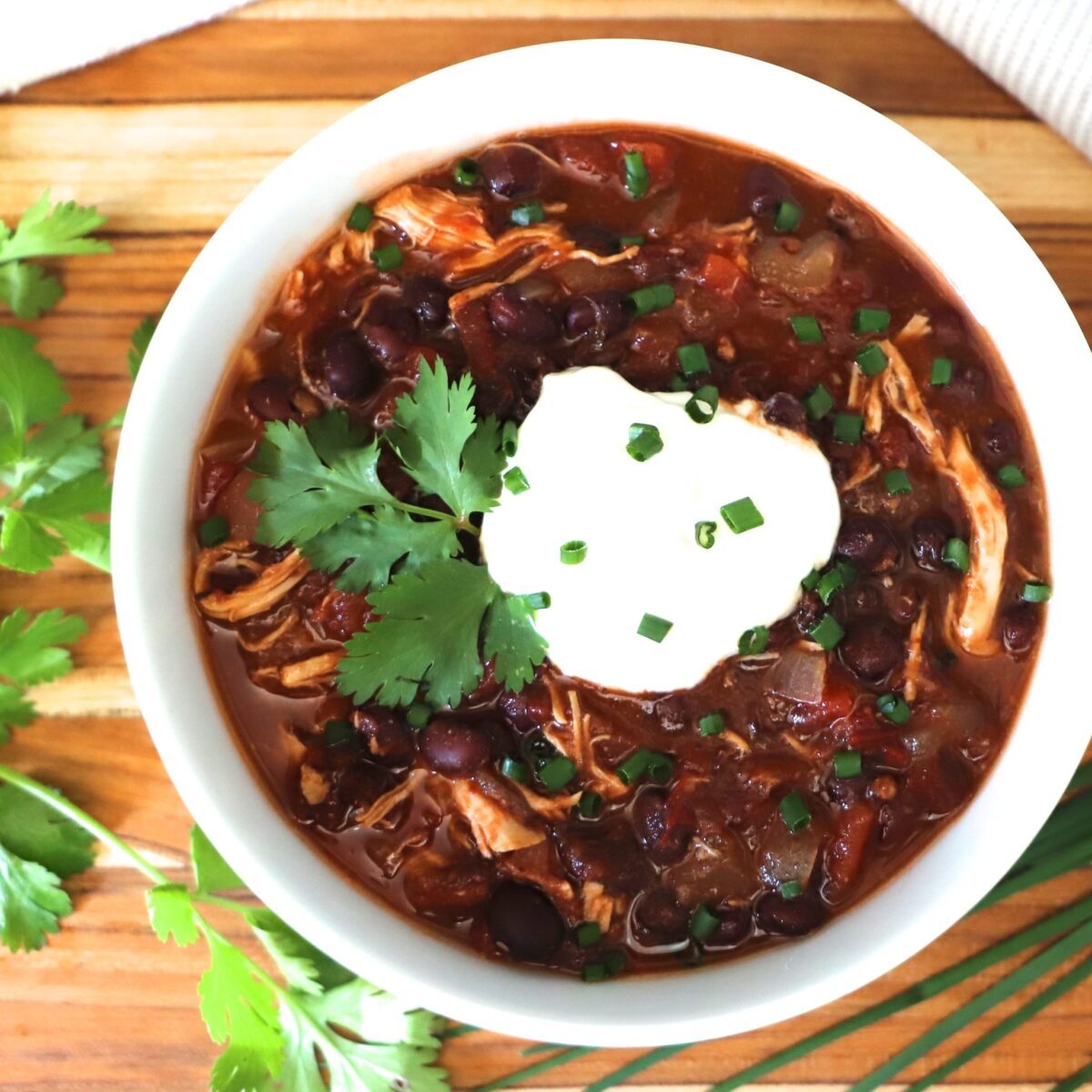 Chipotle Chicken Chili in a bowl