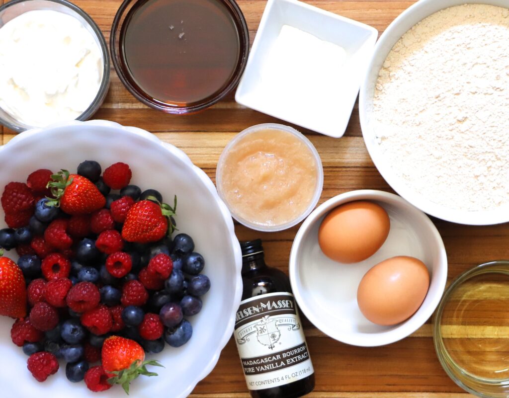 Mixed Berry Cake Ingredients