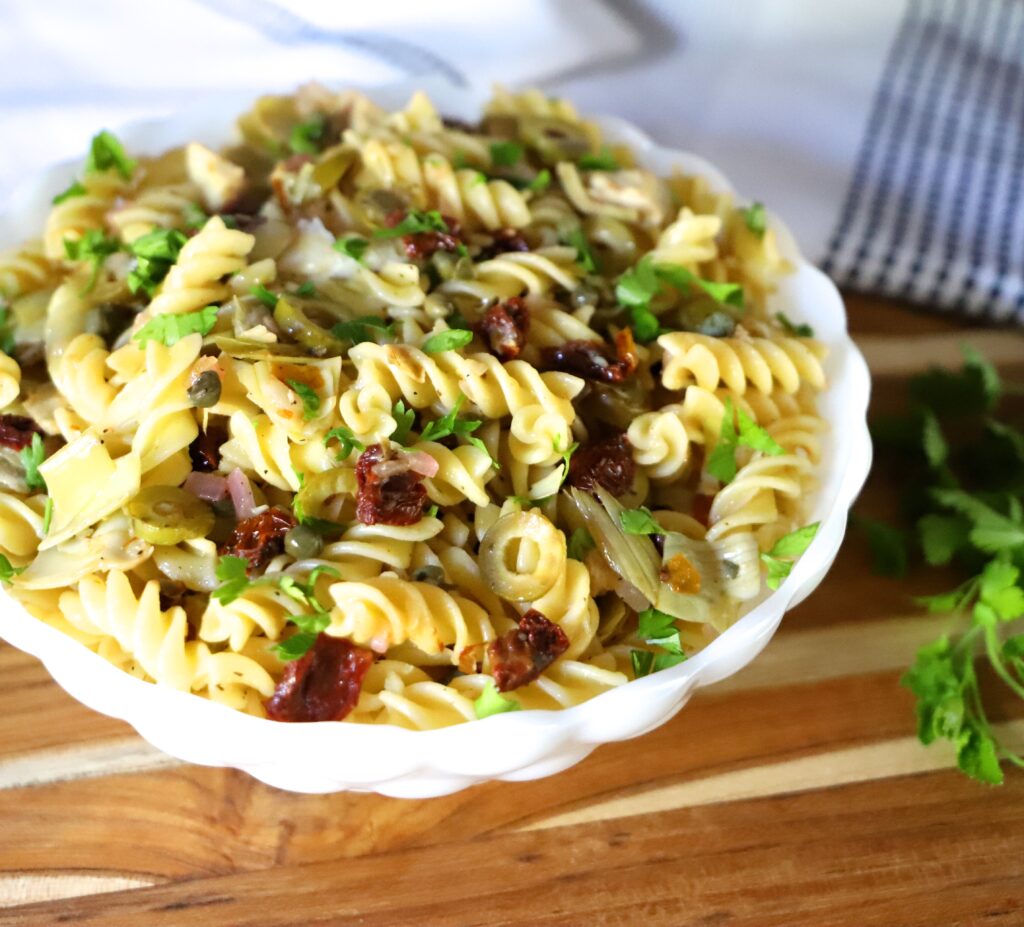 Sun Dried Tomato and Artichoke Pasta