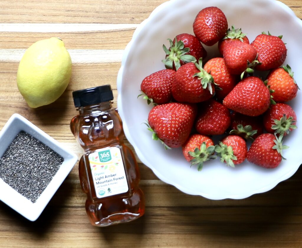 Strawberry Chia Jam Ingredients