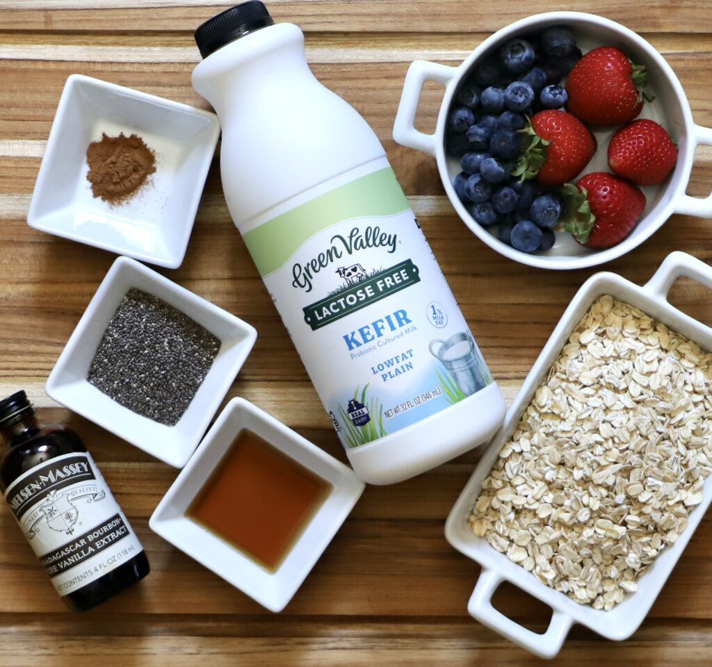 Kefir Overnight Oats Ingredients