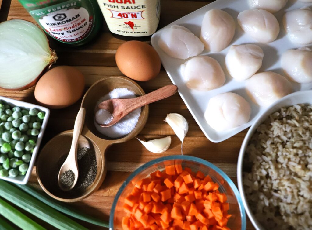 Fried Rice with Scallops Ingredients