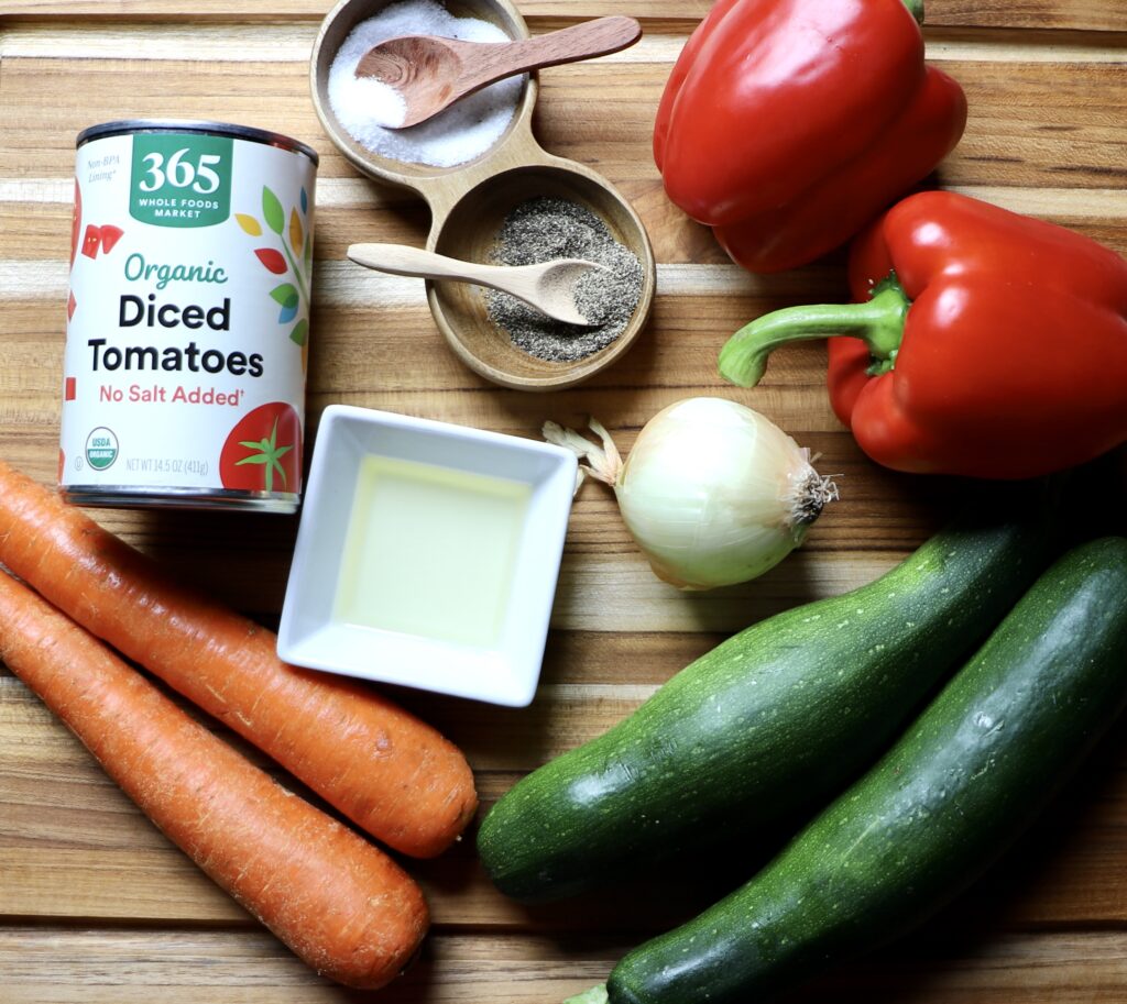 Vegetable Zucchini Spread Ingredients