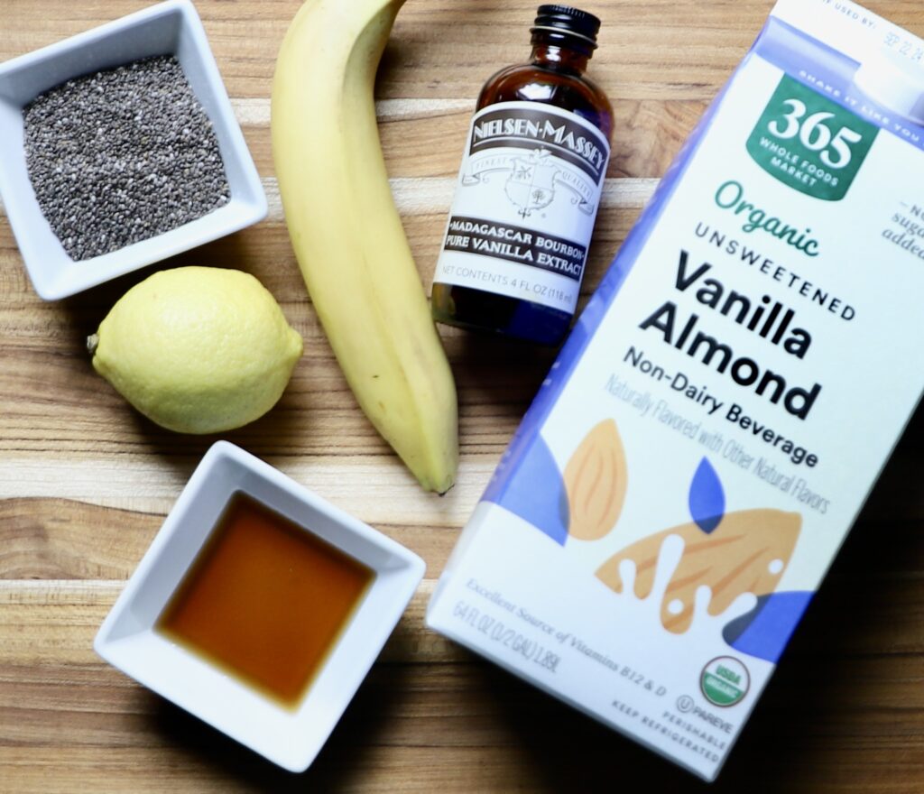 Banana Chia Pudding Ingredients