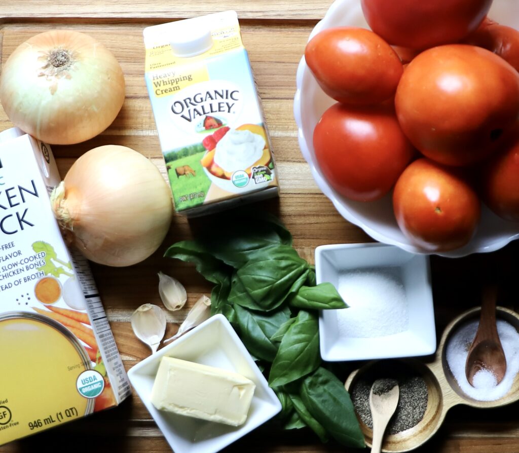 Creamy Tomato Soup Ingredients