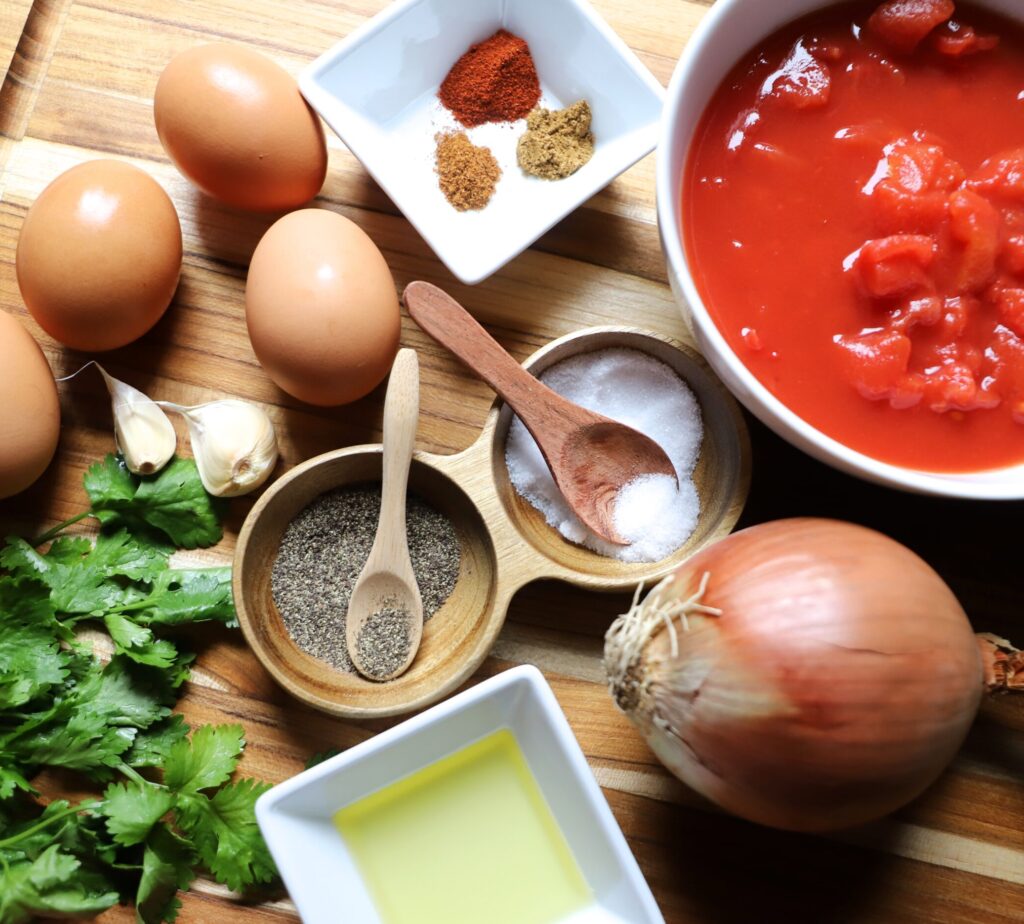 Easy Spanish Baked Eggs Ingredients