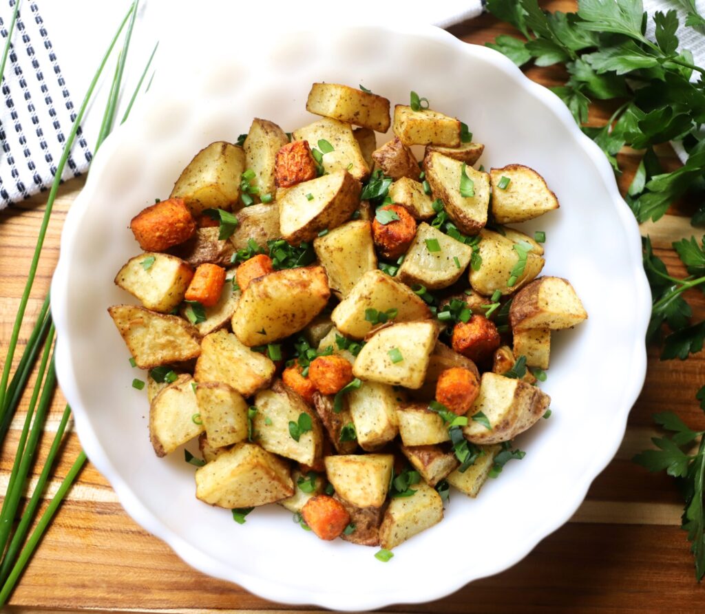 Air Fryer Carrots and Potatoes