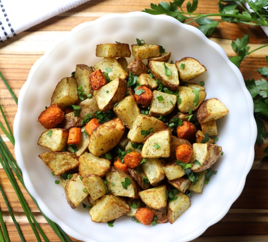 Air Fryer Carrots and Potatoes