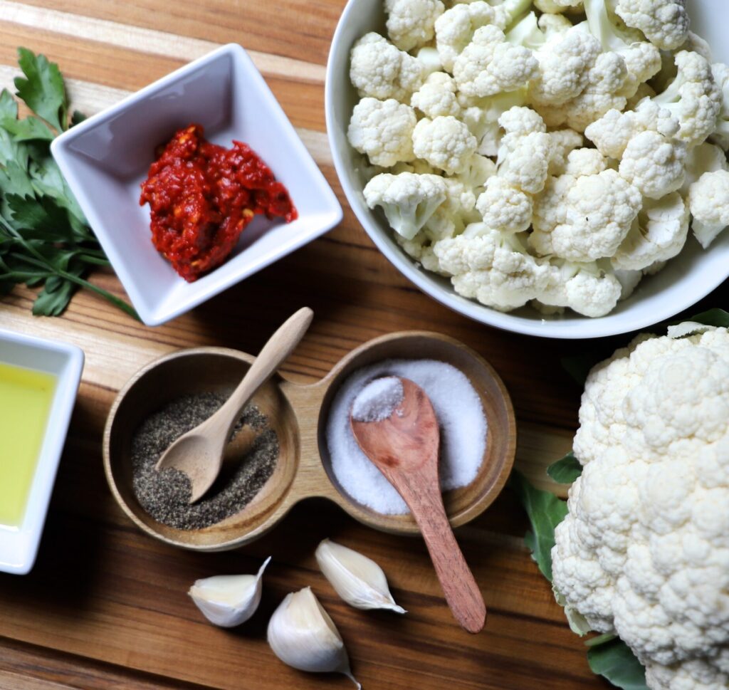 Harissa Roasted Cauliflower Ingredients