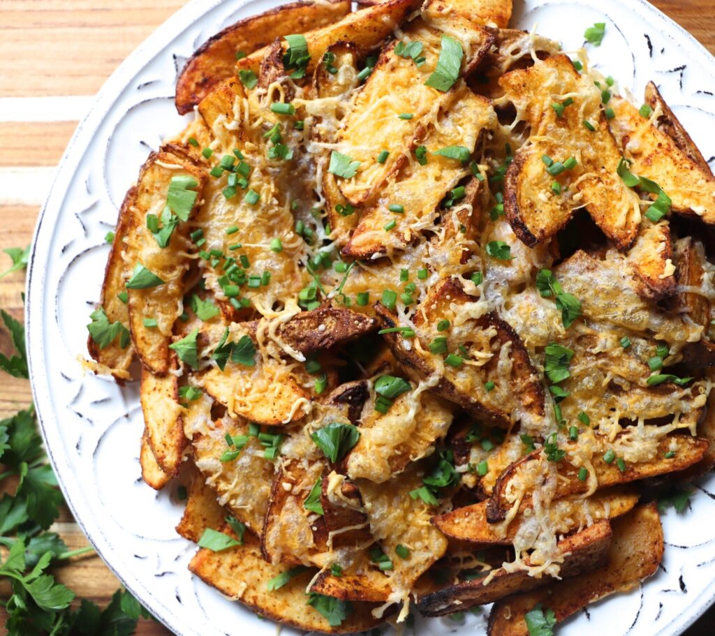 Air Fryer Cheesy Potatoes