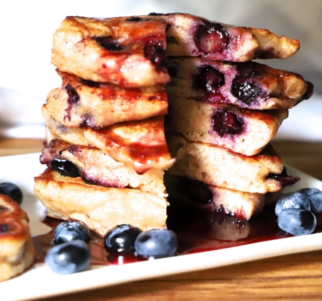 Blueberry Whole Wheat Pancakes